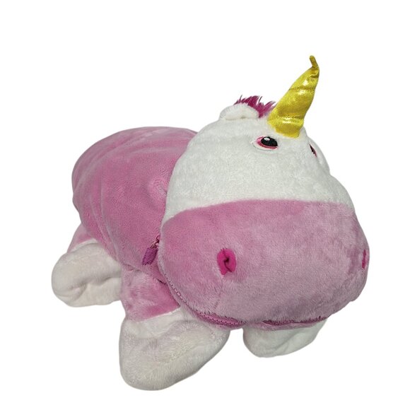 Stuffies Other - Stuffies Prancine the Unicorn Pink White Pillow Plush 2011 7 Secret Pockets 20"